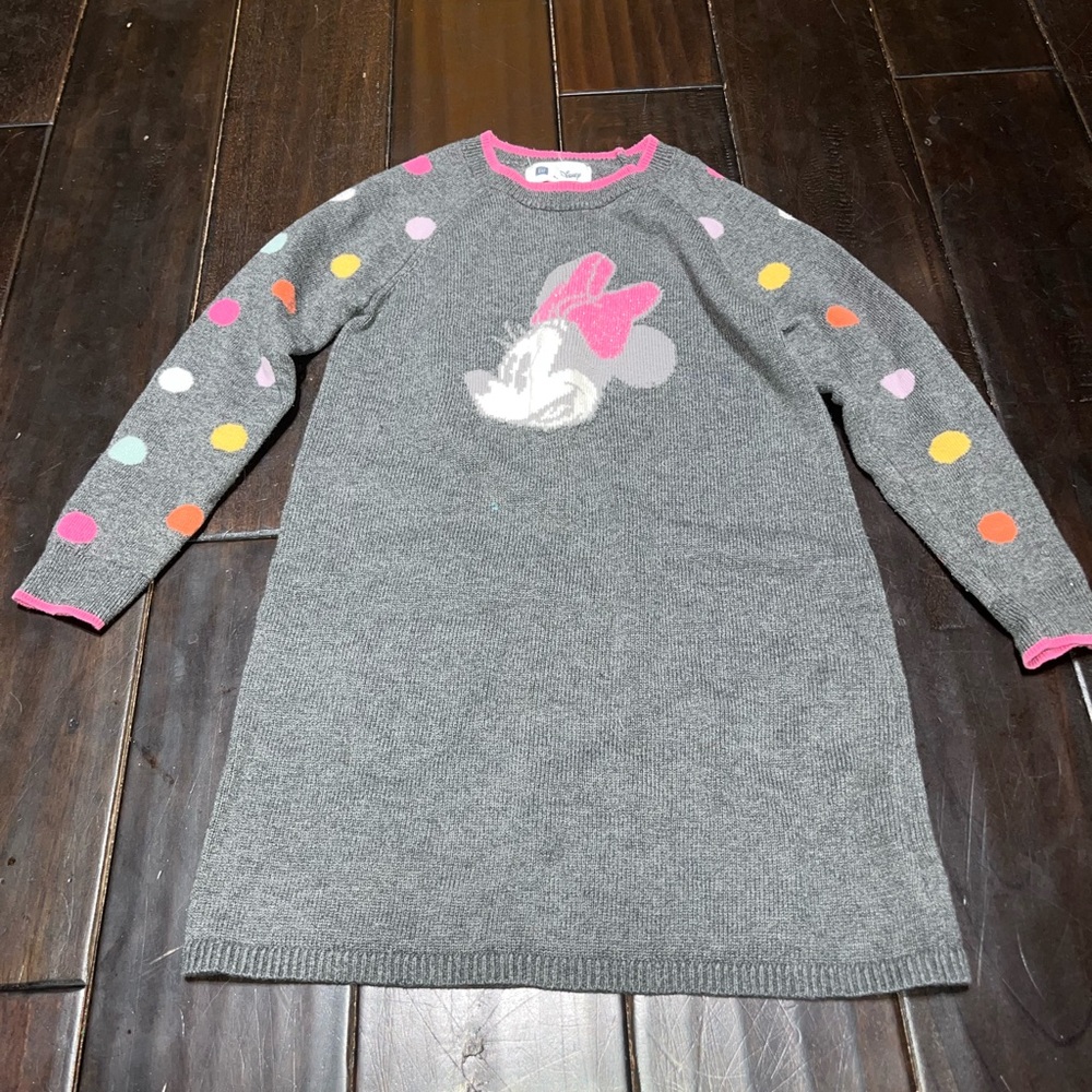 GAP Gray and Pink Sweater Dress